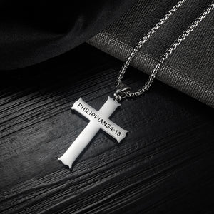 Classic Vintage Cross 316L Stainless Steel Pendant with Necklace