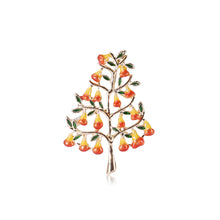 Load image into Gallery viewer, Fashion and Elegant Plated Gold Enamel Fruit Tree Brooch