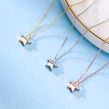 Load image into Gallery viewer, 925 Sterling Silver Fashion Simple Star Pendant with Cubic Zirconia and Necklace