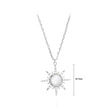 Load image into Gallery viewer, 925 Sterling Silver Fashion Temperament Sun Pendant with Cubic Zirconia and Necklace