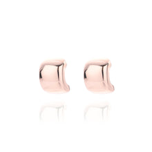 Load image into Gallery viewer, 925 Sterling Silver Plated Rose Gold Simple Fashion Geometric Square Stud Earrings