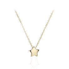 Load image into Gallery viewer, 925 Sterling Silver Plated Gold Simple Fashion Star Pendant with Necklace