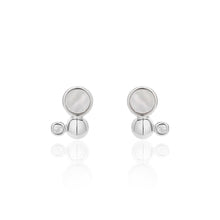 Load image into Gallery viewer, 925 Sterling Silver Fashion Simple Geometric Round Shell Stud Earrings