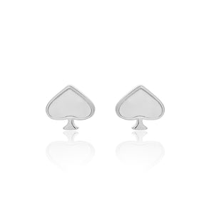 925 Sterling Silver Simple Fashion Heart-shaped Shell Stud Earrings