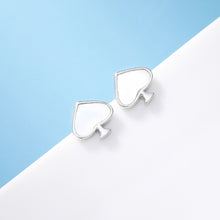 Load image into Gallery viewer, 925 Sterling Silver Simple Fashion Heart-shaped Shell Stud Earrings