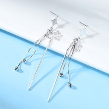 Load image into Gallery viewer, 925 Sterling Silver Simple Fashion Star Tassel Earrings
