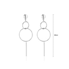 Load image into Gallery viewer, 925 Sterling Silver Fashion Simple Geometric Circle Tassel Earrings