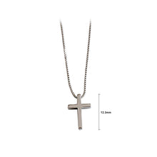 Load image into Gallery viewer, 925 Sterling Silver Simple Classic Cross Pendant with Necklace
