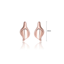 Load image into Gallery viewer, 925 Sterling Silver Plated Rose Gold Simple Fashion Conch Stud Earrings