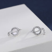 Load image into Gallery viewer, 925 Sterling Silver Fashion Creative Stellar Stud Earrings with Cubic Zirconia