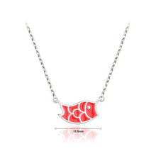 Load image into Gallery viewer, 925 Sterling Silver Fashion Simple Enamel Red Koi Pendant with Necklace