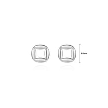 Load image into Gallery viewer, 925 Sterling Silver Simple Personality Coin Geometric Stud Earrings