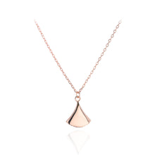 Load image into Gallery viewer, 925 Sterling Silver Plated Rose Gold Simple Fashion Geometric Skirt Pendant with Necklace