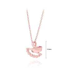 Load image into Gallery viewer, 925 Sterling Silver Plated Rose Gold Simple Fashion Ginkgo Leaf Pendant with Necklace