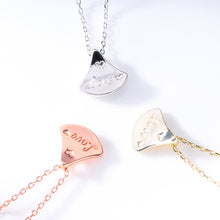 Load image into Gallery viewer, 925 Sterling Silver Plated Rose Gold Fashion Simple Love Geometric Fan Pendant with Necklace