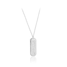 Load image into Gallery viewer, 925 Sterling Silver Fashion Simple Queen Geometric Rectangular Pendant with Cubic Zirconia and Necklace
