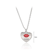 Load image into Gallery viewer, 925 Sterling Silver Simple Fashion Lips Heart Pendant with Necklace