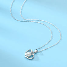 Load image into Gallery viewer, 925 Sterling Silver Swan Heart-shaped Imitation Pearl Pendant with Necklace