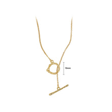 Load image into Gallery viewer, 925 Sterling Silver Plated Gold Simple Fashion Geometric Circle Necklace