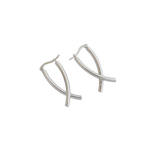 Load image into Gallery viewer, 925 Sterling Silver Fashion Temperament X-shaped Cross Geometric Stud Earrings