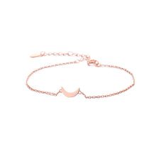 Load image into Gallery viewer, 925 Sterling Silver Plated Rose Gold Simple Fashion Moon Bracelet