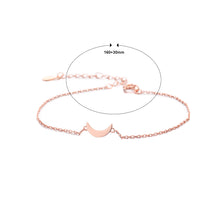 Load image into Gallery viewer, 925 Sterling Silver Plated Rose Gold Simple Fashion Moon Bracelet