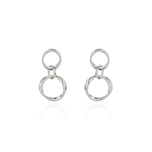 925 Sterling Silver Simple Fashion Geometric Circle Earrings
