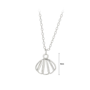 925 Sterling Silver Simple and Fashion Hollow Shell Pendant with Necklace