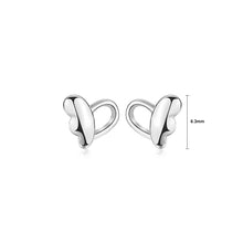 Load image into Gallery viewer, 925 Sterling Silver Simple Fashion Heart-shaped Stud Earrings