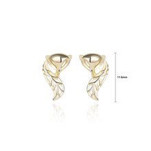 Load image into Gallery viewer, 925 Sterling Silver Plated Gold Fashion Simple Fox Stud Earrings