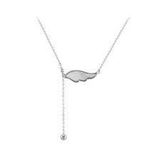 Load image into Gallery viewer, 925 Sterling Silver Fashion Temperament Angel Wings Tassel Pendant with Necklace
