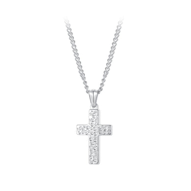 Fashion Simple Pattern Cross 316L Stainless Steel Pendant with Necklace