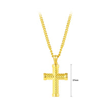 Load image into Gallery viewer, Fashion Personality Plated Gold Cross 316L Stainless Steel Pendant with Necklace