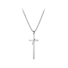 Load image into Gallery viewer, Simple and Fashion Cross Pendant with 316L Stainless Steel Necklace