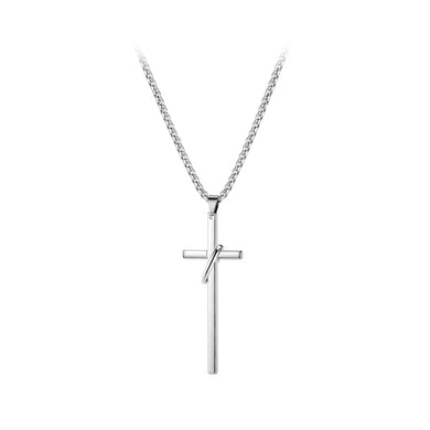 Simple and Fashion Cross Pendant with 316L Stainless Steel Necklace