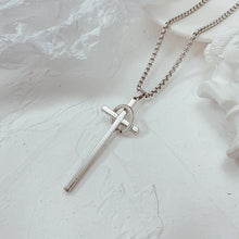 Load image into Gallery viewer, Simple and Fashion Cross Pendant with 316L Stainless Steel Necklace