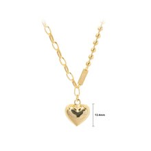 Load image into Gallery viewer, 925 Sterling Silver Plated Gold Fashion Simple Heart Pendant with Necklace