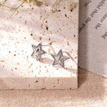 Load image into Gallery viewer, 925 Sterling Silver Simple Fashion Star Stud Earrings
