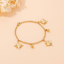 Load image into Gallery viewer, Simple Personality Plated Gold Eight-pointed Star 316L Stainless Steel Bracelet