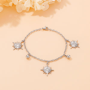 Simple Personality Eight-pointed Star 316L Stainless Steel Bracelet