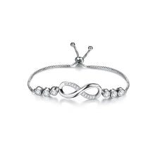 Load image into Gallery viewer, Fashion Temperament Infinity Symbol Bracelet with Cubic Zirconia