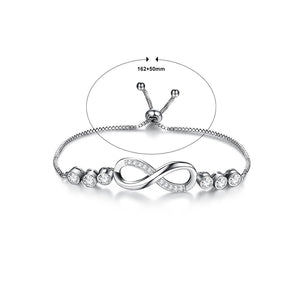 Fashion Temperament Infinity Symbol Bracelet with Cubic Zirconia