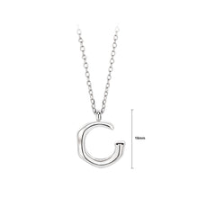 Load image into Gallery viewer, 925 Sterling Silver Fashion Simple C-shaped Pendant with Necklace