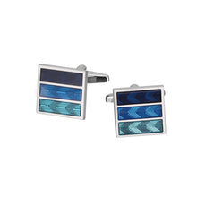Load image into Gallery viewer, Fashion High-end Blue Geometric Square Cufflinks