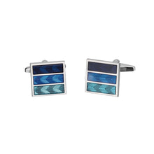Load image into Gallery viewer, Fashion High-end Blue Geometric Square Cufflinks