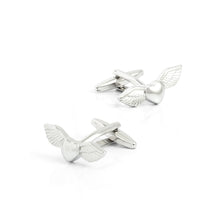 Load image into Gallery viewer, Fashion Simple Heart-shaped Angel Wings Cufflinks