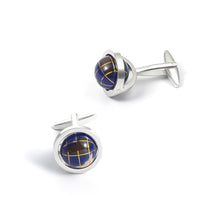 Load image into Gallery viewer, Fashion High-end Blue Sphere Geometric Cufflinks