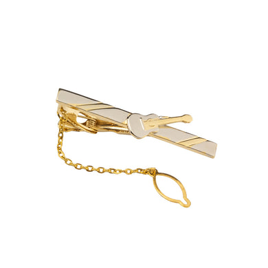 Fashion and Elegant Plated Gold Guitar Geometric Tie Clip