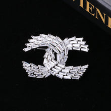 Load image into Gallery viewer, Fashion Creative English Alphabet X Brooch with Cubic Zirconia