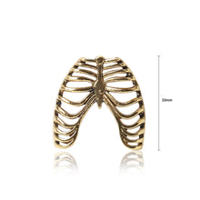 Load image into Gallery viewer, Simple Personality Plated Gold Skeleton Brooch